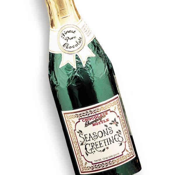 321005 Seasons Greetings Champagne Bottle - Pack Of 4
