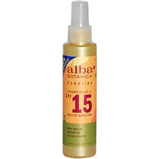Alba Botanica Hawaiian Sun Care Coconut Dry Tanning Oil With Spf 15 4.5 Fl. Oz. 219160