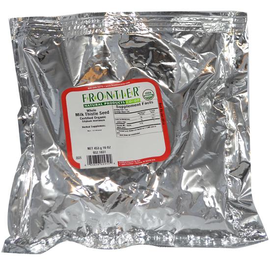 Frontier Bulk Milk Thistle Seed Whole Organic 1 Lb. Package 952