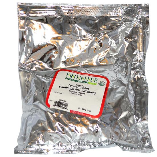 Frontier Bulk Turmeric Root Powder Organic 1 Lb. Package 2604