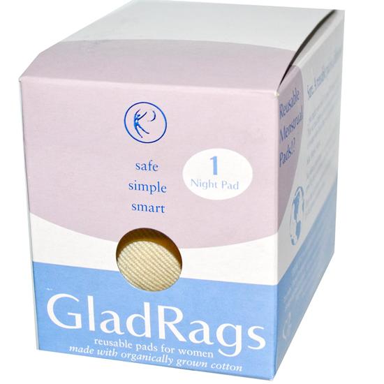 Gladrags Washable Cotton Menstrual Pads Night Pad 1-pack Organic Undyed Cotton Night Pads 202999