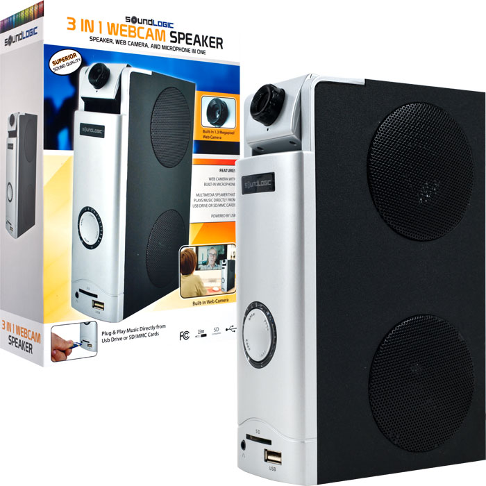 Trademark Poker 3 in 1 Webcam Desktop Speaker - Great for Skype