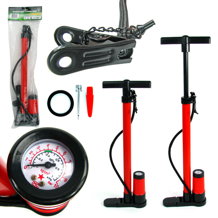Trademark Poker Trademark ToolsT Hand Bicycle Pump with Builtin Pressure Ga