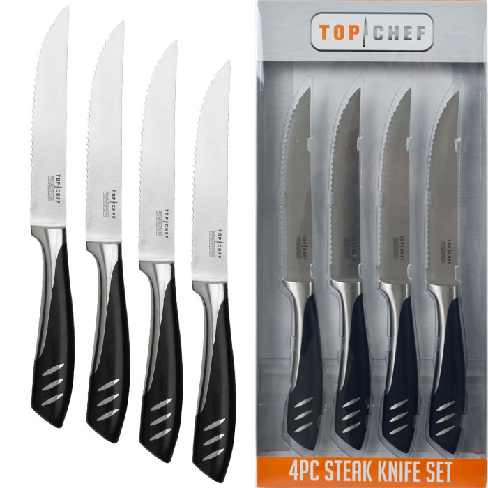 Top Chefr 5 Inch Stainless Steel Steak Knife Set - 4 Pieces