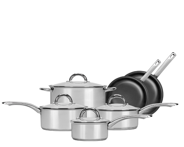 Range Kleen CW3001 10 Piece Preferred Stainless Steel Cookware Set