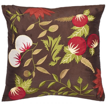 Safavieh PIL806A1818SET2 Tosson 18inch Brown  Green Decorative Pillows  Set of 2