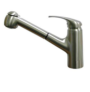 3-2071-pc 9 In. Marlin Single Hole-single Lever Handle Faucet With A Pull-out Spray Head- Polished Chrome