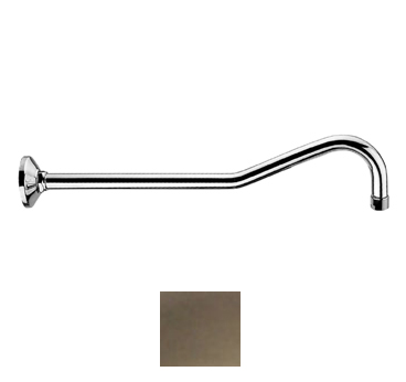 17 In. Showerhaus Long Hooked Solid Brass Shower Arm- Brushed Nickel