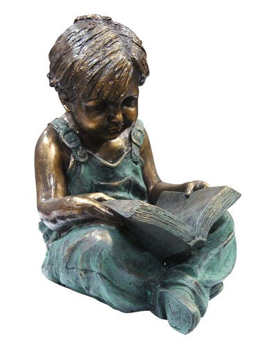 Gxt270 Boy Sitting Down Reading Book Statue