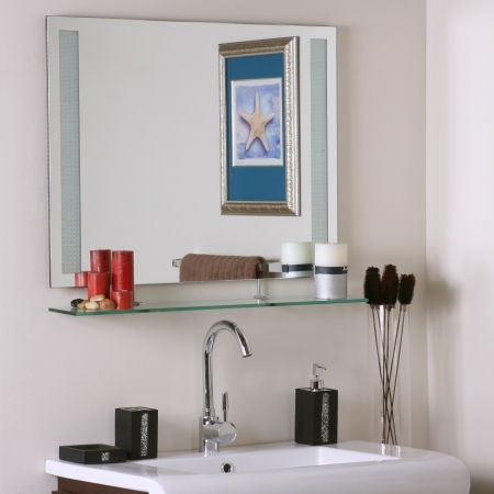 Ssm151 Frameless Amyrilla Mirror With Shelf