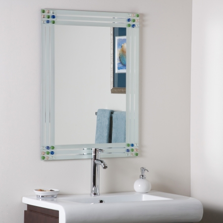 Ssm19 Square Bevel Frameless Bathroom Mirror