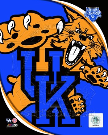 Photofile Pfsaaor13001 University Of Kentucky Wildcats Team Logo With 2012 Ncaa Mens Basketball National Champions Logo Photo Print (8.00 X 10.00)