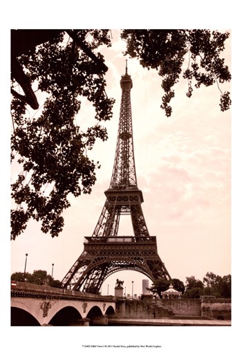 Hand Colored Owp77268d Eiffel Views I Poster By Rachel Perry (13.00 X 19.00)