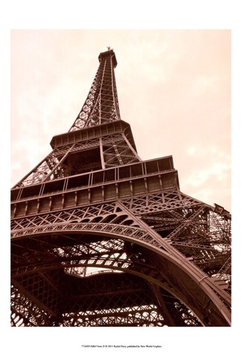 Hand Colored Owp77269d Eiffel Views Ii Poster By Rachel Perry (13.00 X 19.00)