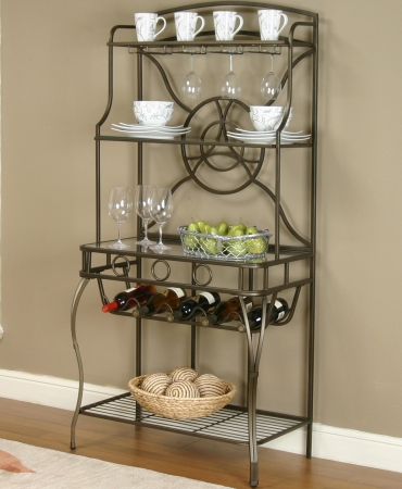Delta W210785 Bakers Rack with Stem Glass Holders Bronze