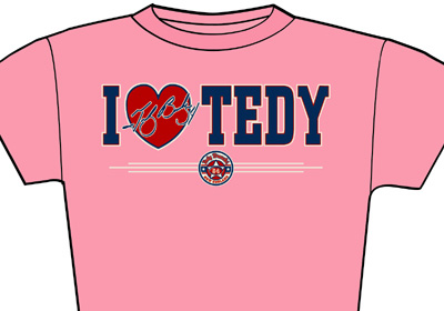 Encore Select A14DAE421 Tedy Bruschi I Luv Tedy TShirt  Pink