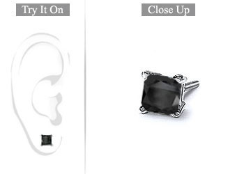 Fine Jewelry Vault UBMER14WHSQ150BD Mens 14K White Gold- Princess Cut ... Fine Jewelry Vault UBMER14WHSQ150BD Mens 14K White Gold- Princess Cut ...