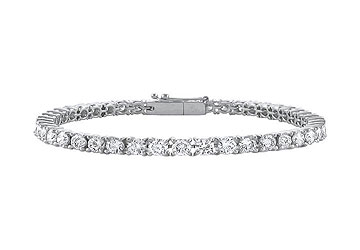 Fine Jewelry Vault UBBR18WRD131500D Diamond Tennis Bracelet 18K White Gold 5.00 CT Diamonds