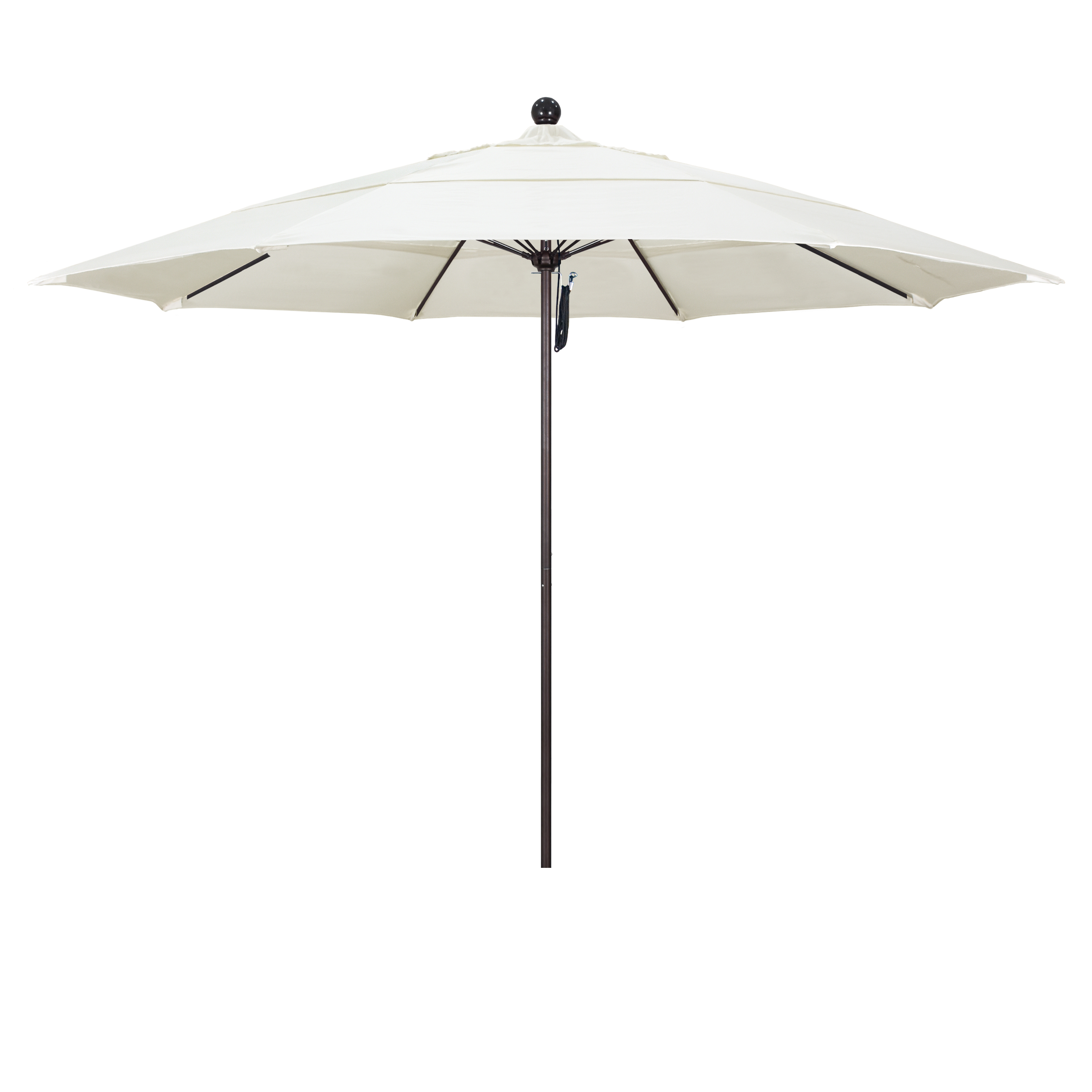 Alto118117-sa53-dwv 11 Ft. Fiberglass Pulley Open Double Vents Market Umbrella - Bronze And Pacifica-canvas