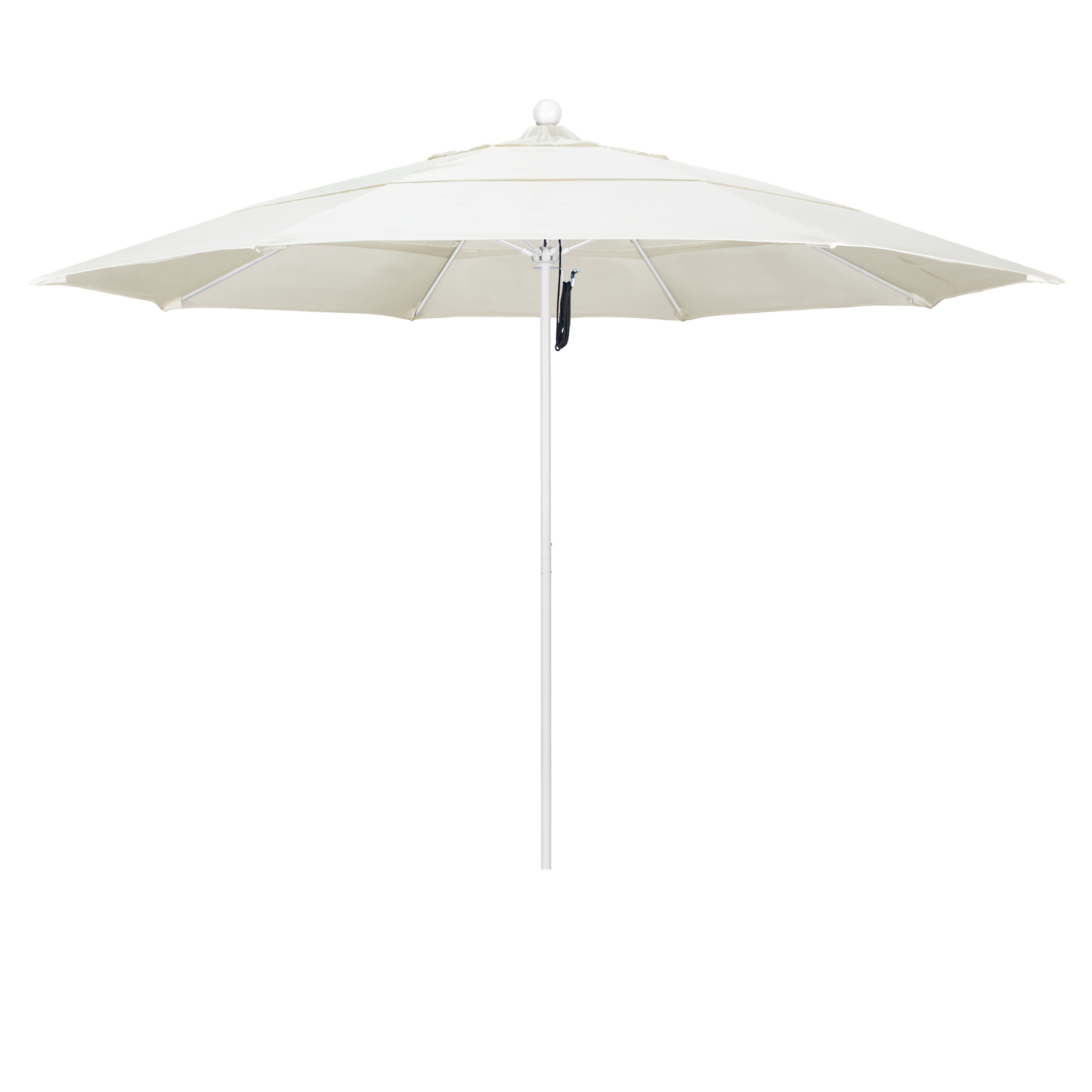 Alto118170-5453-dwv 11 Ft. Fiberglass Pulley Open Double Vents Market Umbrella - Matted White And Sunbrella-canvas