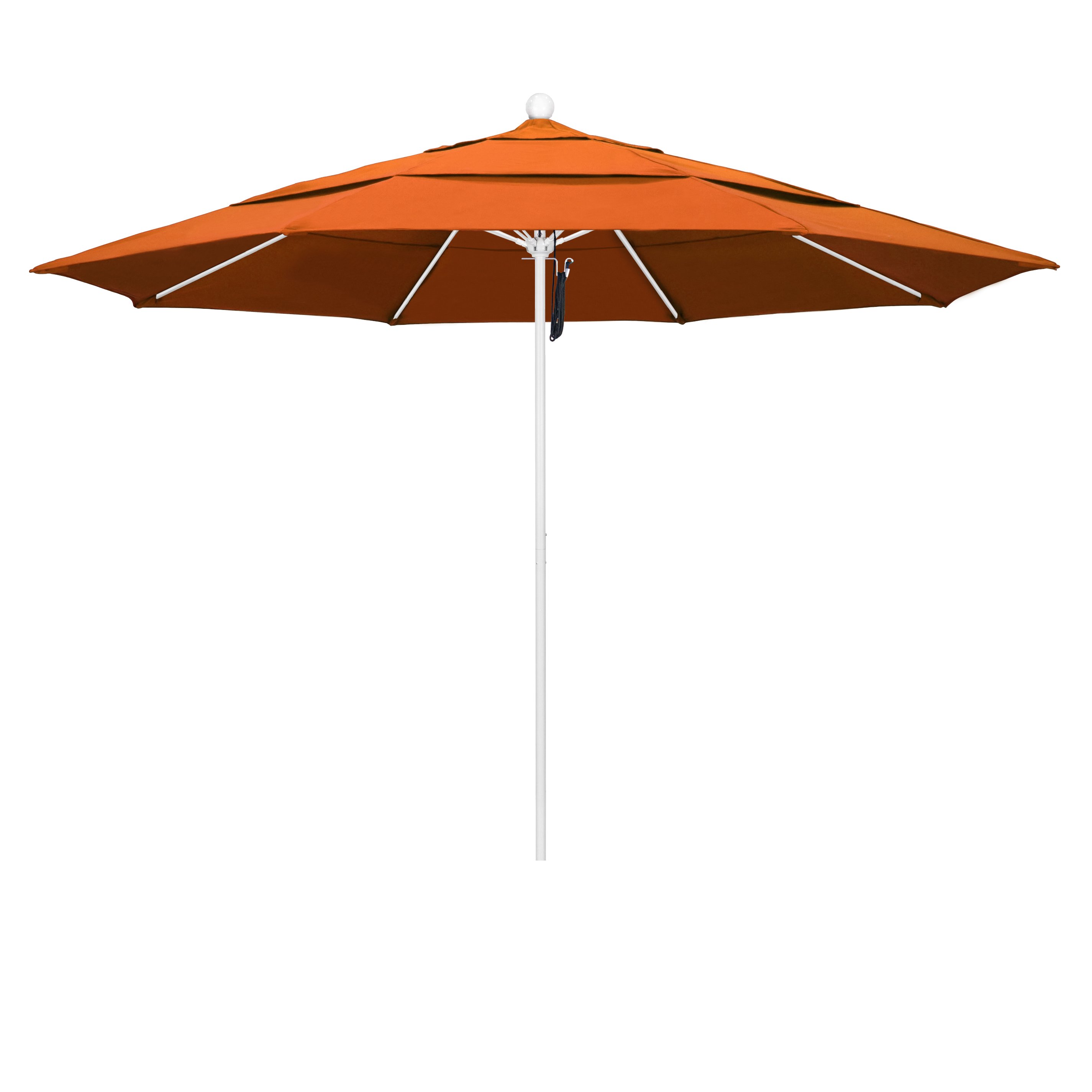 Alto118170-sa17-dwv 11 Ft. Fiberglass Pulley Open Double Vents Market Umbrella - Matted White And Pacifica-tuscan