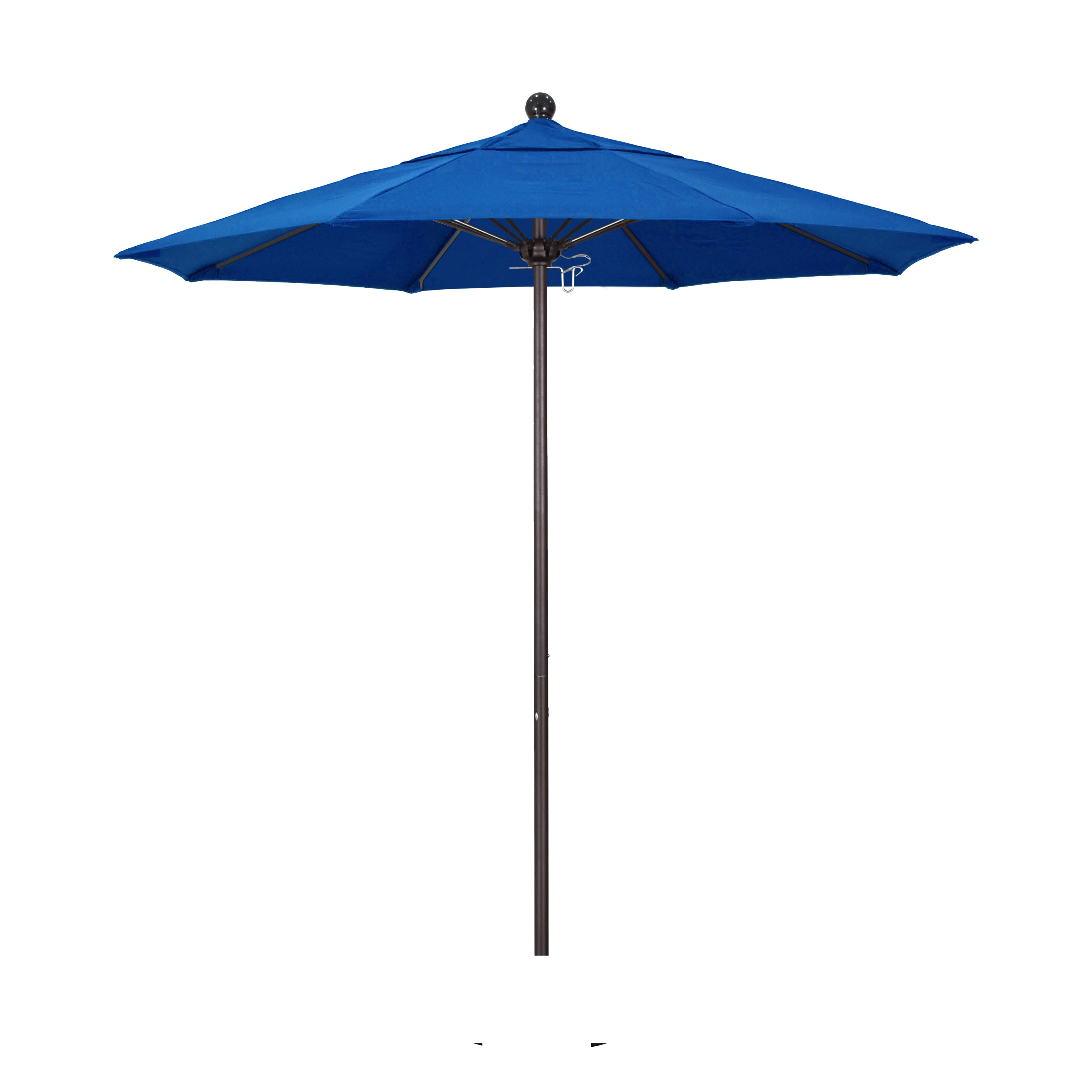 Alto758117-5401 7.5 Ft. Fiberglass Pulley Open Market Umbrella - Bronze And Sunbrella-pacific Blue