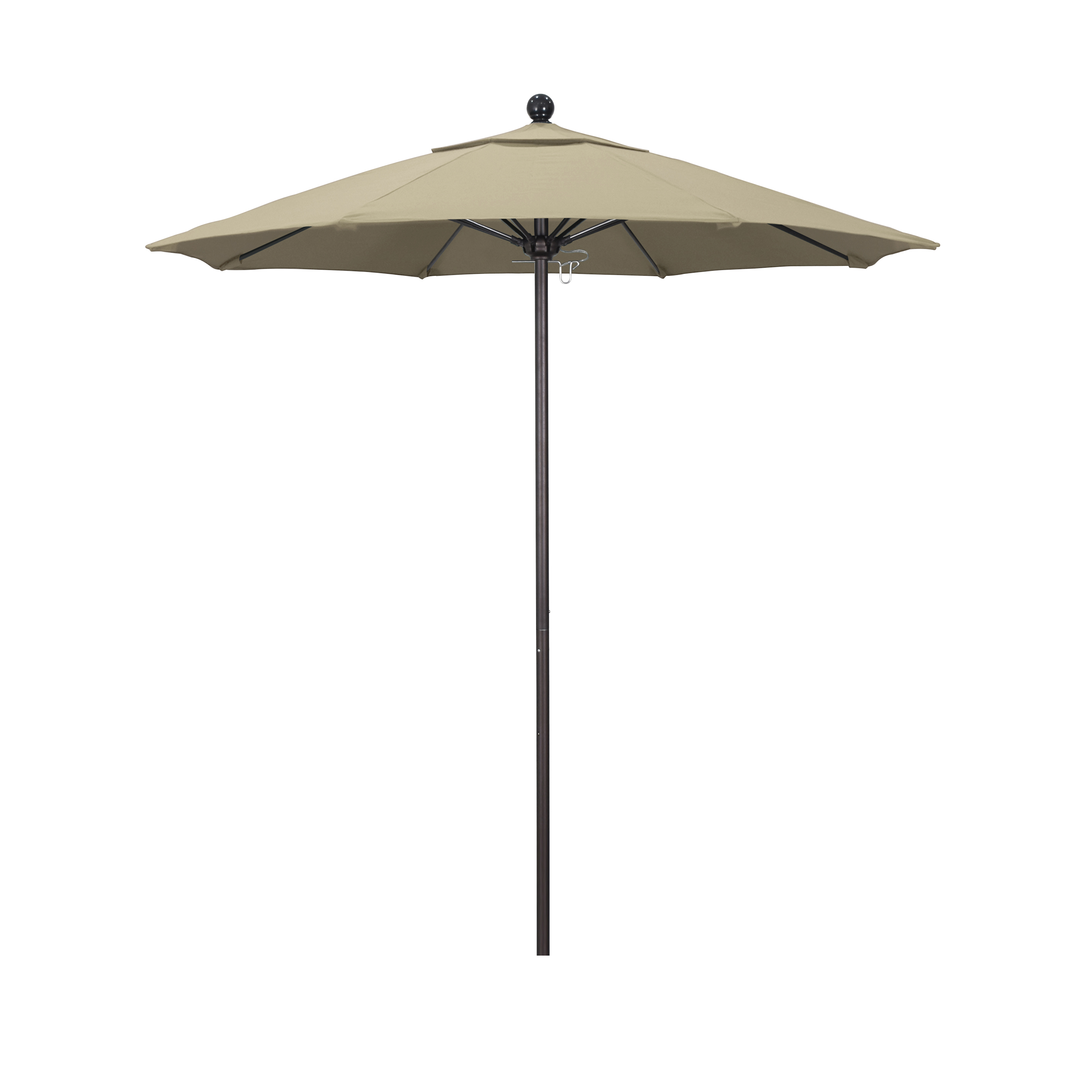 Alto758117-5422 7.5 Ft. Fiberglass Pulley Open Market Umbrella - Bronze And Sunbrella-antique Beige