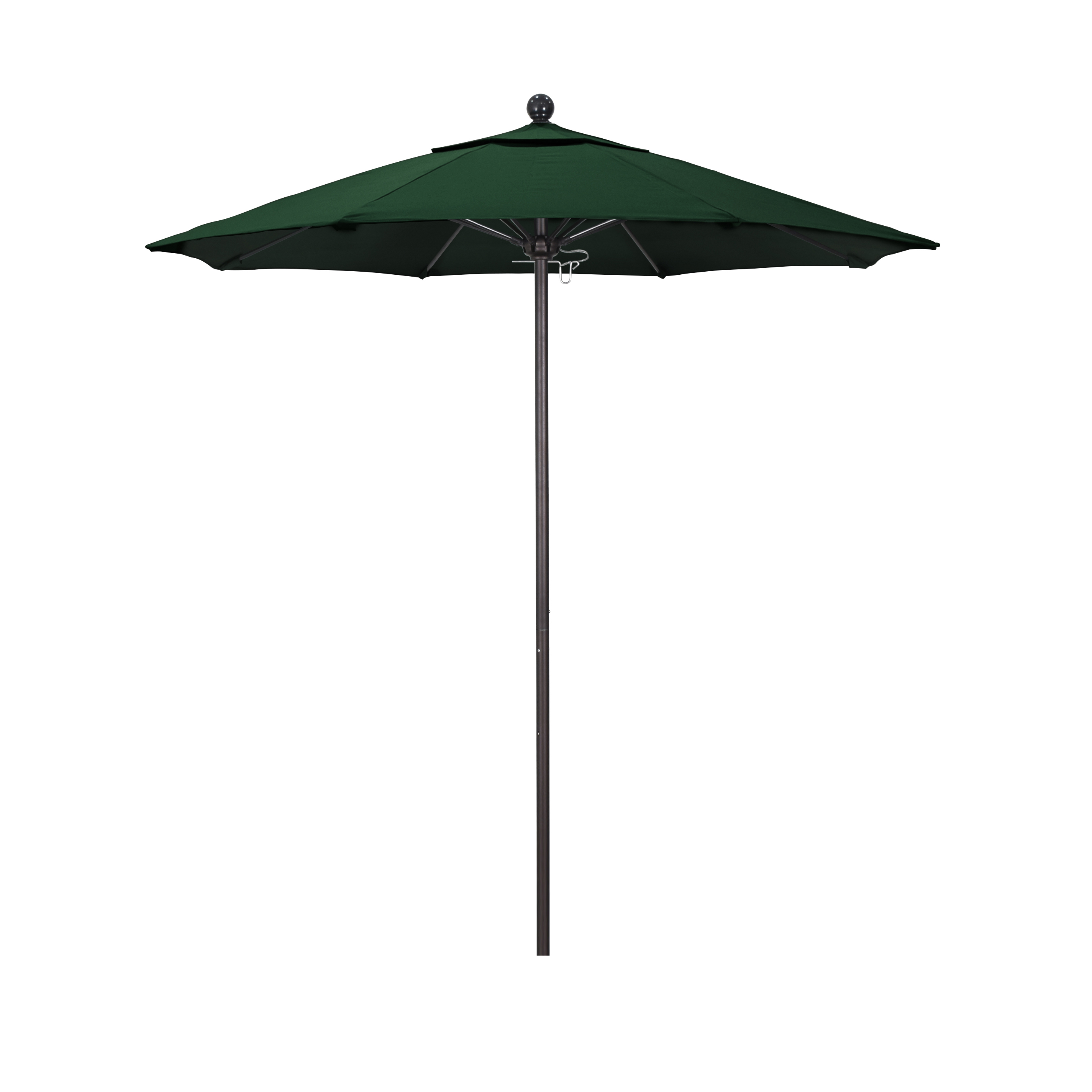 Alto758117-5446 7.5 Ft. Fiberglass Pulley Open Market Umbrella - Bronze And Sunbrella-forest Green