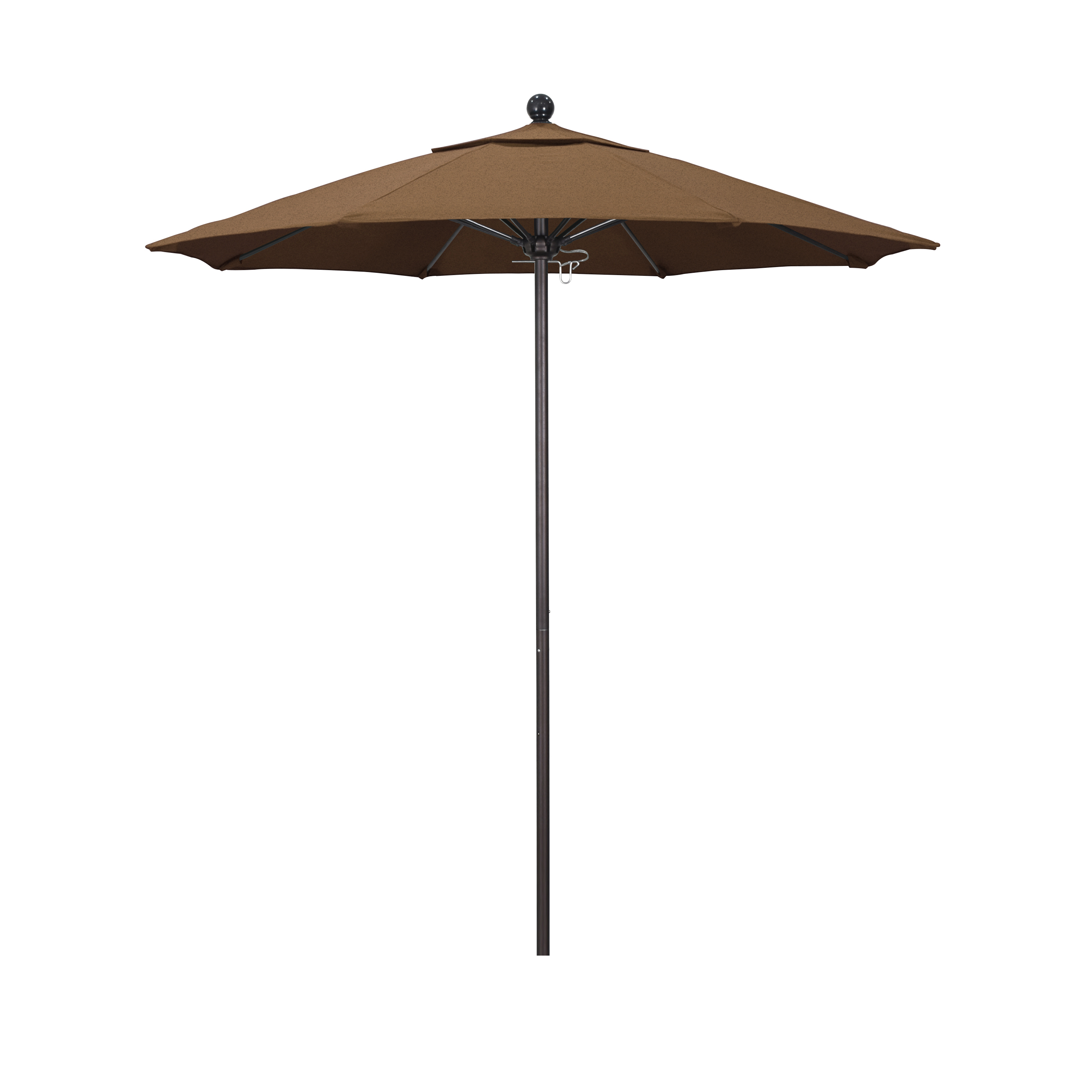 Alto758117-5488 7.5 Ft. Fiberglass Pulley Open Market Umbrella - Bronze And Sunbrella-canvas Teak