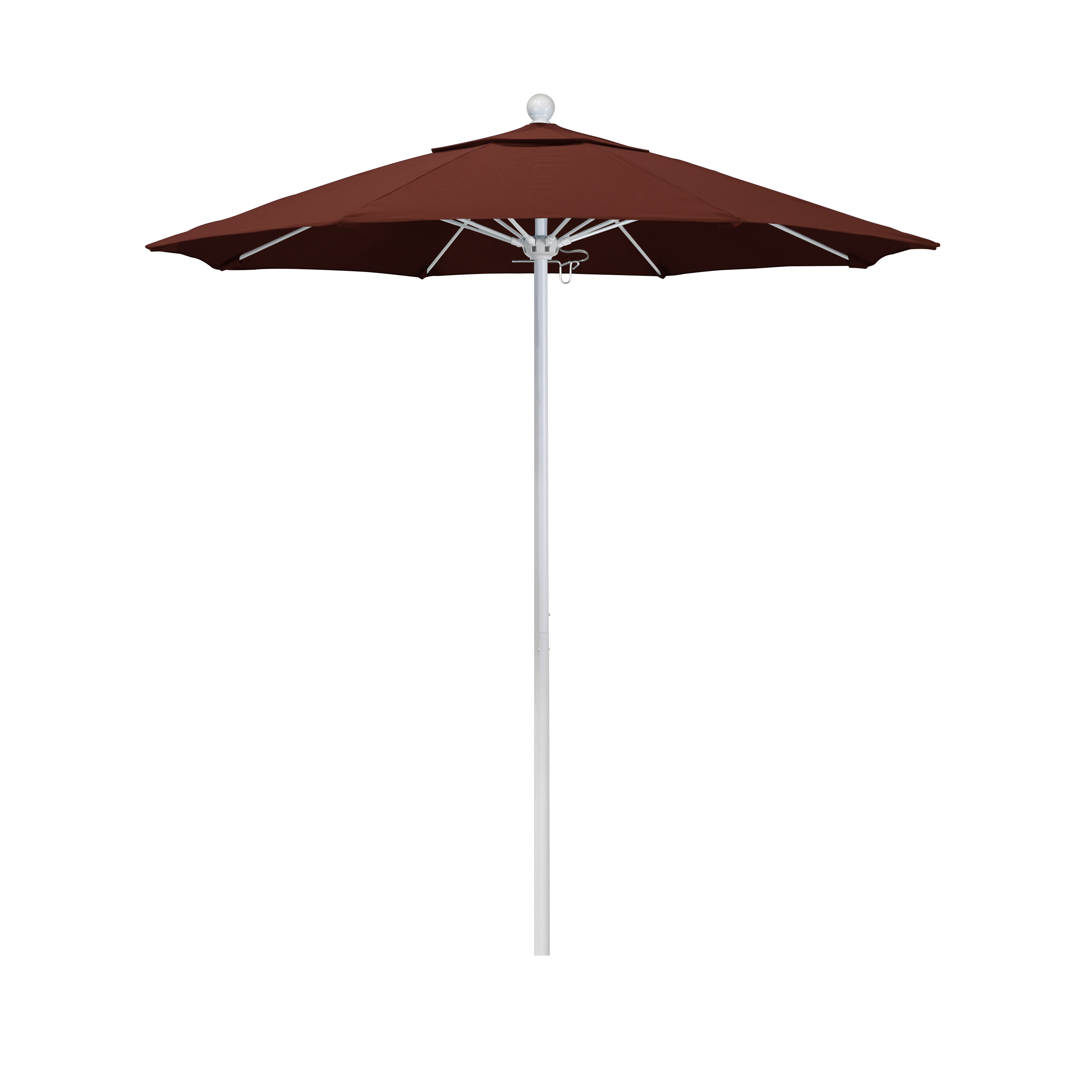 Alto758170-5407 7.5 Ft. Fiberglass Pulley Open Market Umbrella - Matted White And Sunbrella-henna