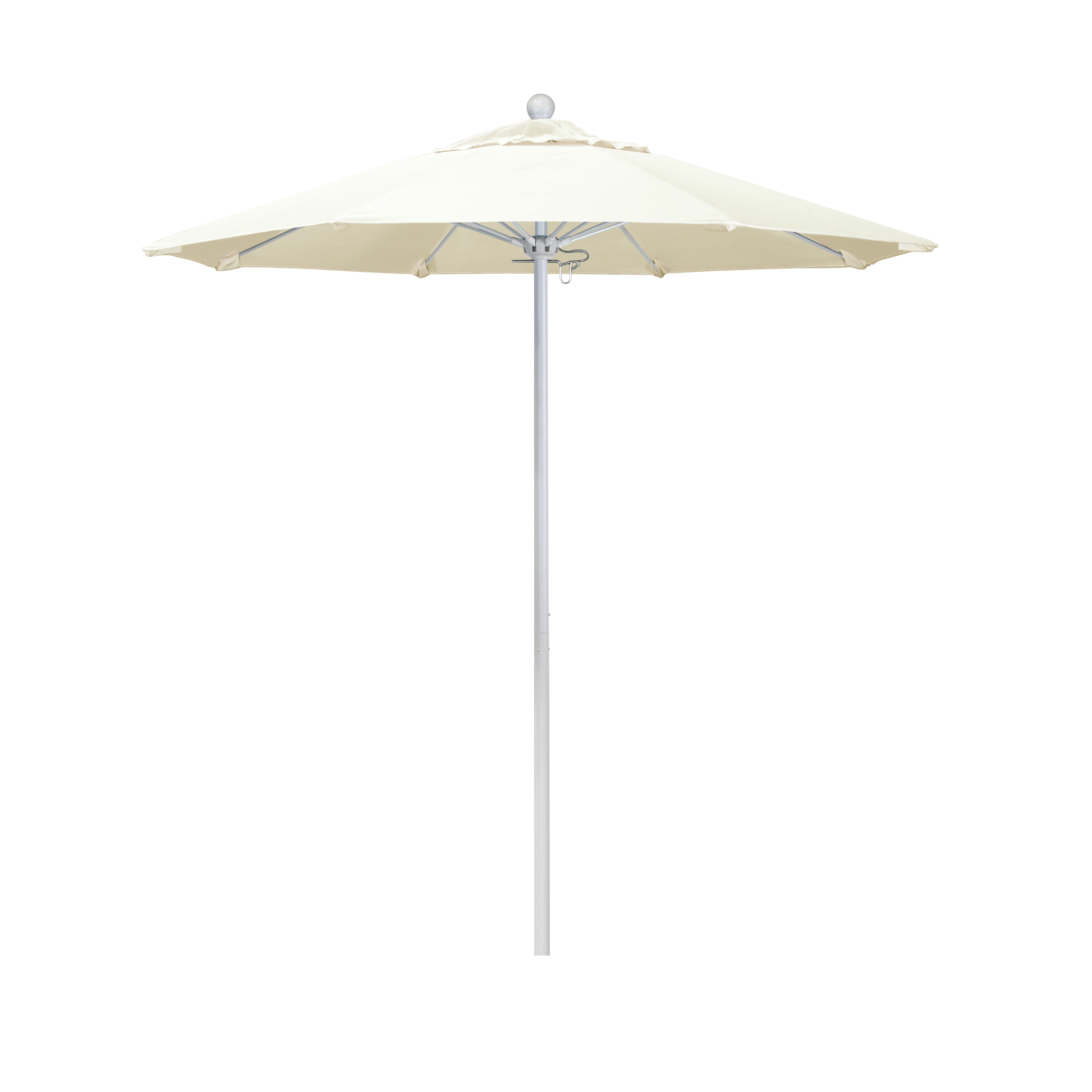 Alto758170-5453 7.5 Ft. Fiberglass Pulley Open Market Umbrella - Matted White And Sunbrella-canvas