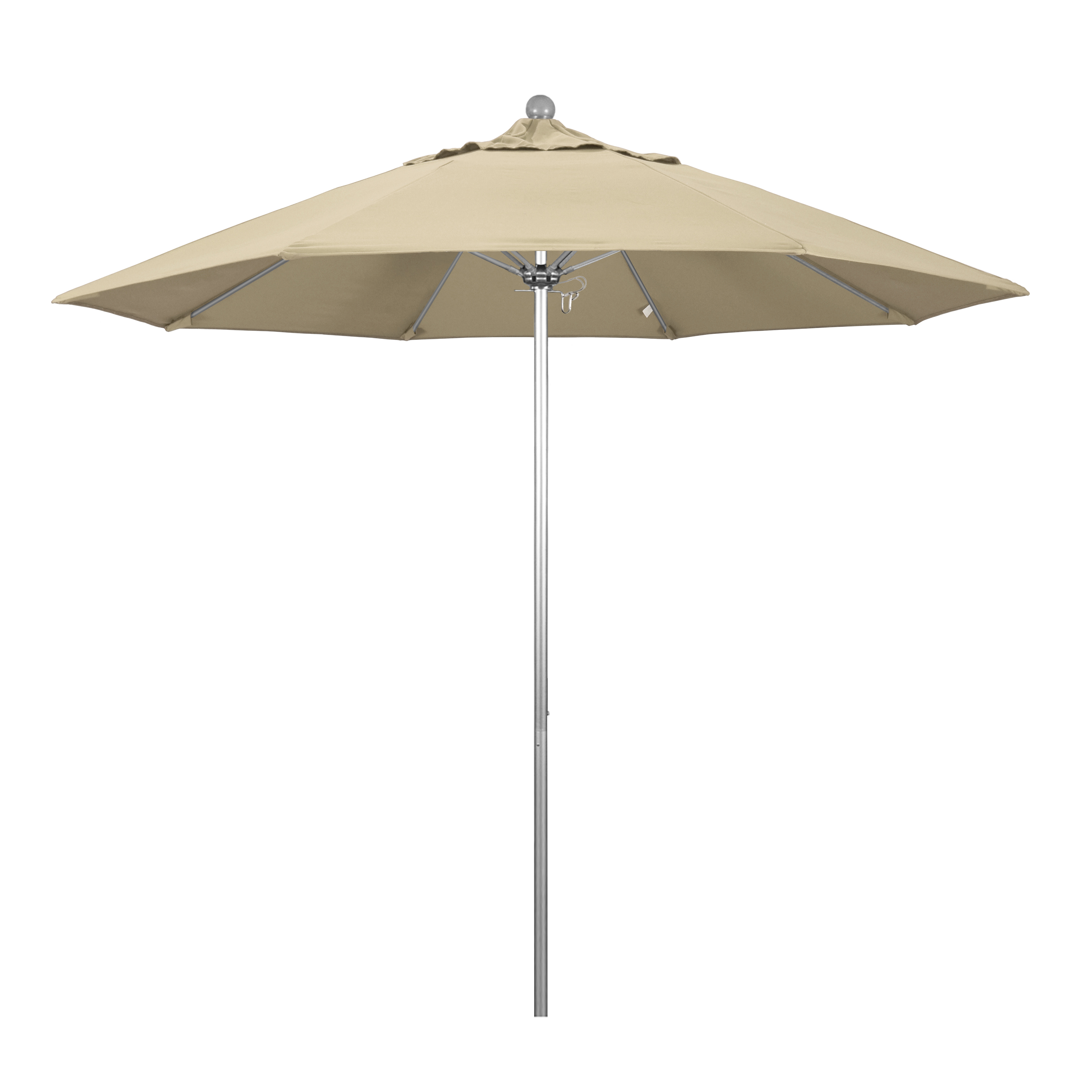 Alto908002-5422 9 Ft. Fiberglass Pulley Open Market Umbrella - Anodized And Sunbrella-antique Beige