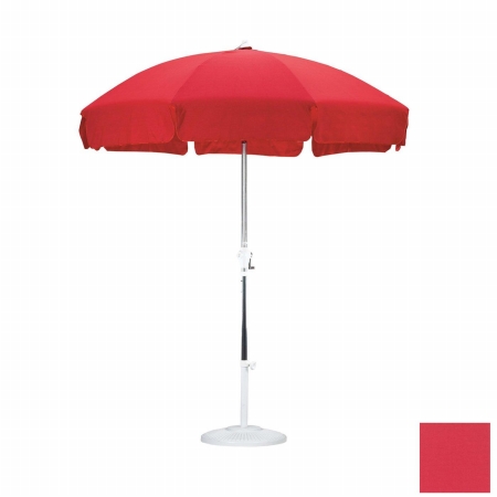7.5 Ft. Patio Umbrella Push Tilt Anodized-olefin-red