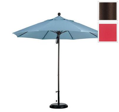 Alto908117-5403 9 Ft. Fiberglass Pulley Open Market Umbrella - Bronze And Sunbrella-jockey Red