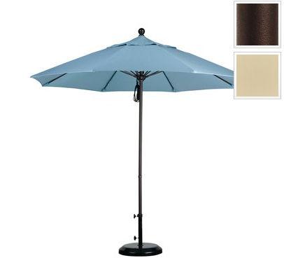 Alto908117-5422 9 Ft. Fiberglass Pulley Open Market Umbrella - Bronze And Sunbrella-antique Beige