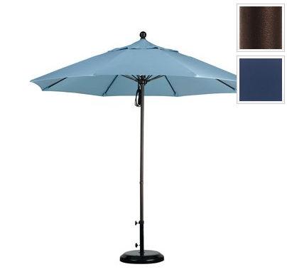 Alto908117-5439 9 Ft. Fiberglass Pulley Open Market Umbrella - Bronze And Sunbrella-navy