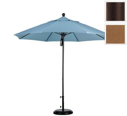 Alto908117-5488 9 Ft. Fiberglass Pulley Open Market Umbrella - Bronze And Sunbrella-canvas Teak