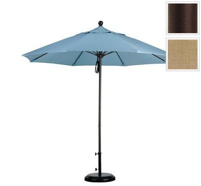 Alto908117-8318 9 Ft. Fiberglass Pulley Open Market Umbrella - Bronze And Sunbrella-sesame Linen