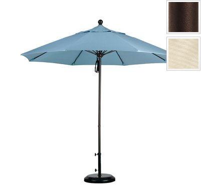 Alto908117-f04 9 Ft. Fiberglass Pulley Open Market Umbrella - Bronze And Olefin-white