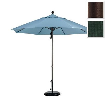 Alto908117-f08 9 Ft. Fiberglass Pulley Open Market Umbrella - Bronze And Olefin-hunter Green