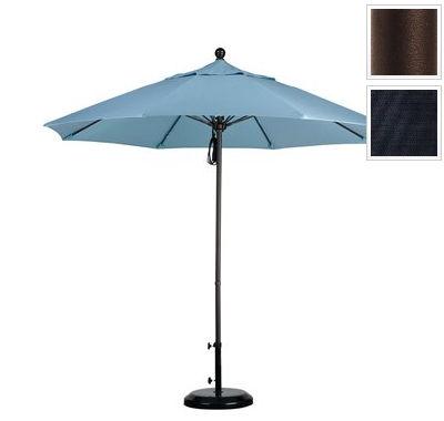 Alto908117-f09 9 Ft. Fiberglass Pulley Open Market Umbrella - Bronze And Olefin-navy Blue
