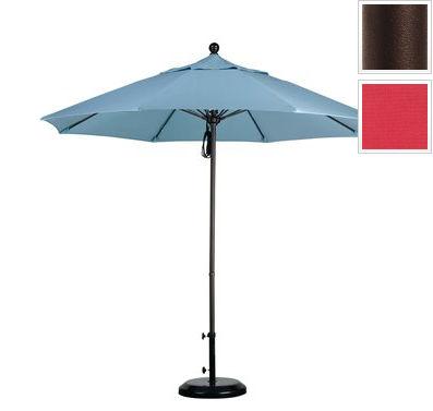 Alto908117-f13 9 Ft. Fiberglass Pulley Open Market Umbrella - Bronze And Olefin-red
