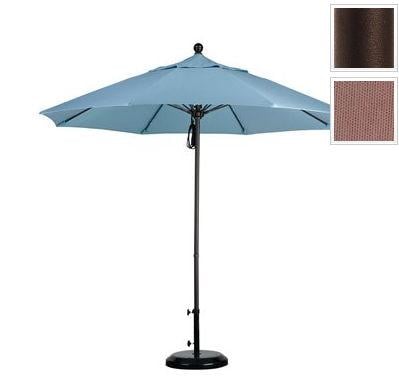 Alto908117-f72 9 Ft. Fiberglass Pulley Open Market Umbrella - Bronze And Olefin-straw
