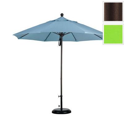 Alto908117-sa11 9 Ft. Fiberglass Pulley Open Market Umbrella - Bronze And Pacifica-ginkgo