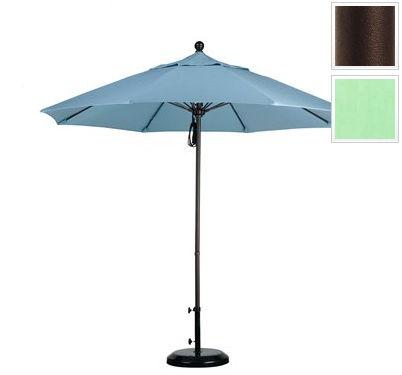 Alto908117-sa13 9 Ft. Fiberglass Pulley Open Market Umbrella - Bronze And Pacifica-spa