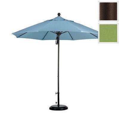 Alto908117-sa21 9 Ft. Fiberglass Pulley Open Market Umbrella - Bronze And Pacifica-palm
