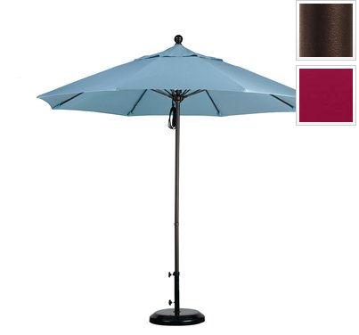 Alto908117-sa36 9 Ft. Fiberglass Pulley Open Market Umbrella - Bronze And Pacifica-burgandy