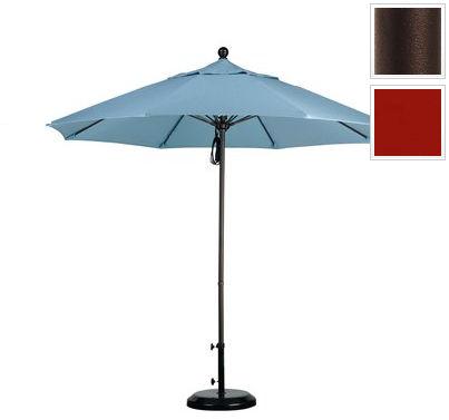 Alto908117-sa40 9 Ft. Fiberglass Pulley Open Market Umbrella - Bronze And Pacifica-brick