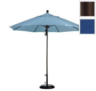 Alto908117-sa52 9 Ft. Fiberglass Pulley Open Market Umbrella - Bronze And Pacifica-sapphire