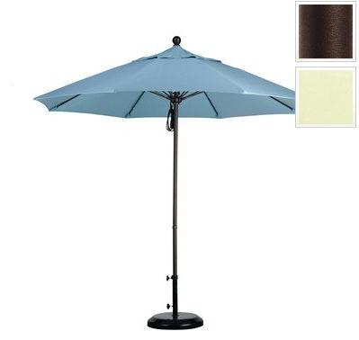 Alto908117-sa53 9 Ft. Fiberglass Pulley Open Market Umbrella - Bronze And Pacifica-canvas
